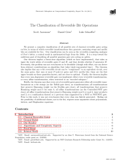 The Classification of Reversible Bit Operations