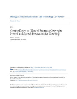 (Tattoo) Business - University of Michigan Law School Scholarship