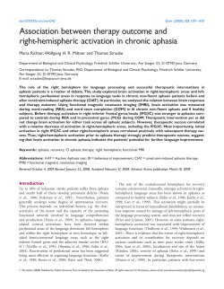 Association between therapy outcome and right