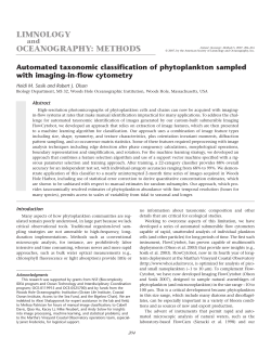 Automated taxonomic classification of phytoplankton sampled with