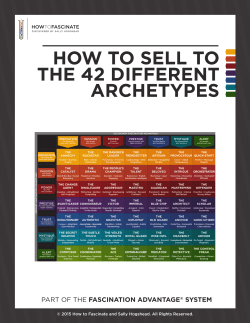 HOW TO SELL TO THE 42 DIFFERENT ARCHETYPES