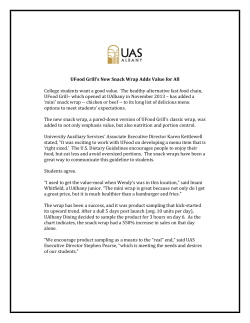 UFood Grill`s New Snack Wrap Adds Value for All College students