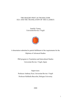 Minor dissertation - Intercultural Studies Group