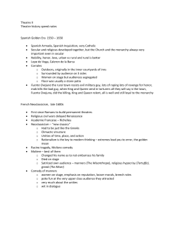 Theatre II Theatre history speed notes Spanish Golden Era