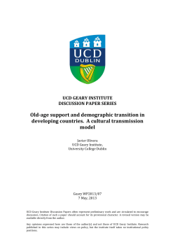 Old-age support and demographic transition in developing countries