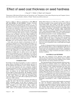 Effect of seed coat thickness on seed hardness