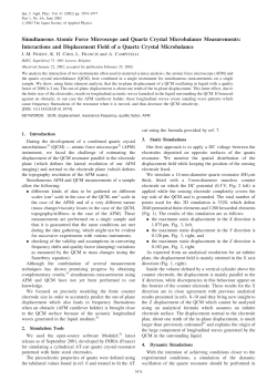 Simultaneous Atomic Force Microscope and Quartz - J.