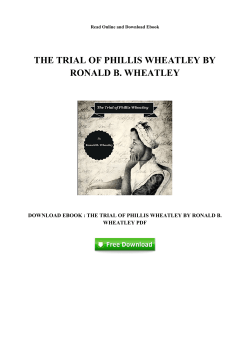 the trial of phillis wheatley by ronald b. wheatley