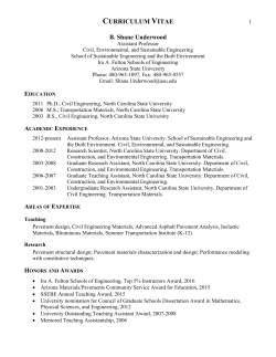 CURRICULUM VITAE B. Shane Underwood