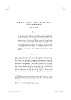Arian Controversy - Royal Holloway, University of London