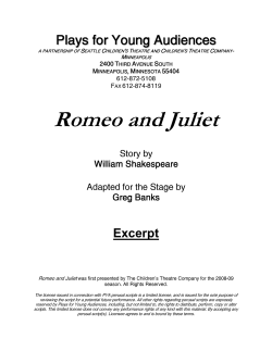 Romeo and Juliet - Plays for Young Audiences
