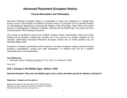 Advanced Placement European History
