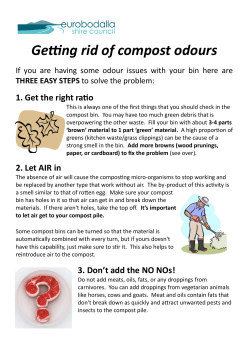 Getting rid of compost odours