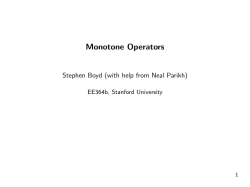 Monotone Operators - Stanford University