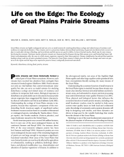 Life on the Edge: The Ecology of Great Plains Prairie Streams
