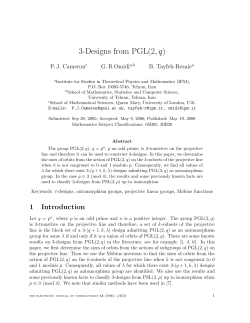 3-Designs from PGL(2,q)