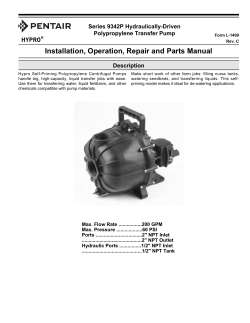 9342P Hydraulically-Drive Poly Transfer Pump L - Hypro