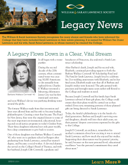 Legacy News - Sarah Lawrence College