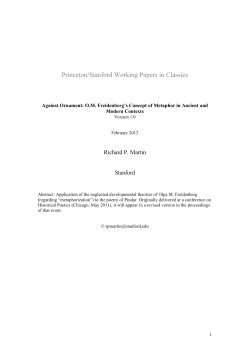 Princeton/Stanford Working Papers in Classics