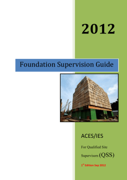 Foundation Supervision Guide - Institution of Engineers Singapore
