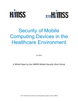 Security of Mobile Computing Devices in the Healthcare