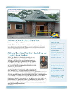 september 2015 NEWSLETTER