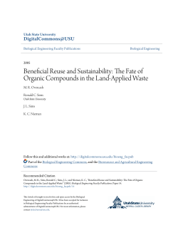 Beneficial Reuse and Sustainability: The Fate of Organic