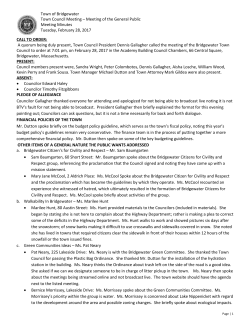 Minutes - Bridgewater, MA