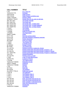 call number title - City of Mississauga