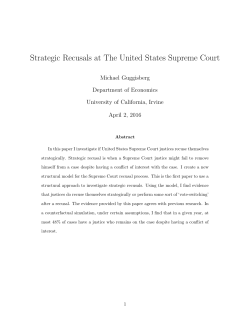 Strategic Recusals at The United States Supreme Court