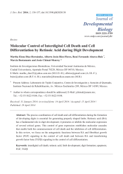 Molecular Control of Interdigital Cell Death and Cell Differentiation