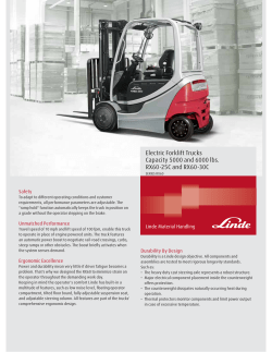 Electric Forklift Trucks Capacity 5000 and 6000 lbs. RX60