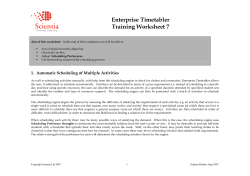 Enterprise Timetabler Training Worksheet 7