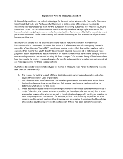Explanatory Note for Measures 7A and 7B