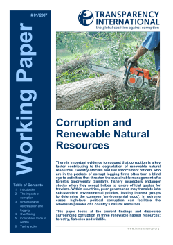 Corruption and Renewable Natural Resources