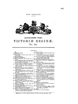41 Victoriae 1877 No 44 Destitute Persons