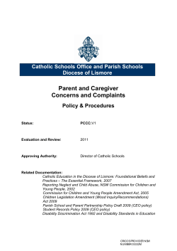 Parent and Caregiver Concerns and Complaints