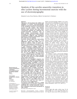 Analysis of the aerobic-anaerobic transition in elite cyclists during