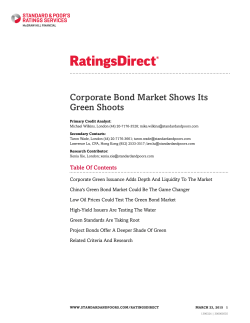 Corporate Bond Market Shows Its Green Shoots