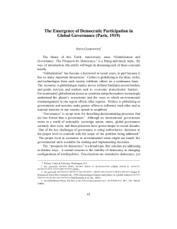 The Emergence of Democratic Participation in Global
