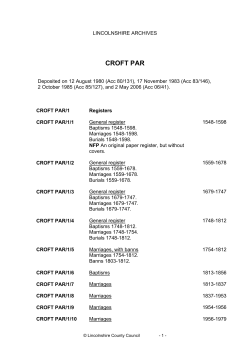 Croft - Lincolnshire County Council