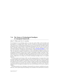 7.16 The Nature of Technological Paradigms: A Conceptual