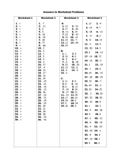 Answer Key - Master file - Developmental Algebra Worksheets
