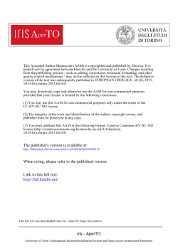 iris - AperTO The publisher`s version is available at: When