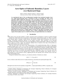 Aero Optics of Subsonic Boundary Layers over Backward Steps