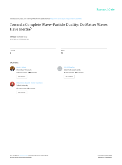 Toward a Complete Wave-Particle Duality: Do