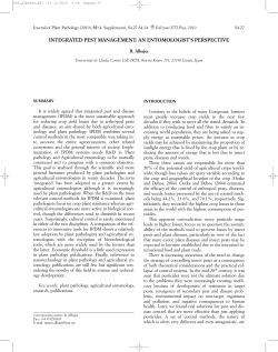 integrated pest management: an entomologist`s perspective
