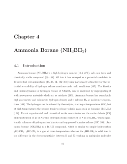Chapter 4 Ammonia Borane (NH3 BH3 )