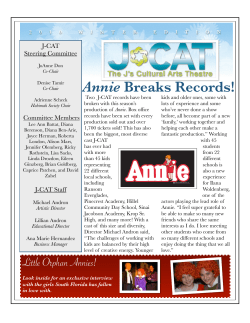 Annie Breaks Records! - The J`s Cultural Arts Theatre