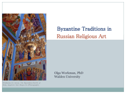 Byzantine Traditions in Russian Religious Art